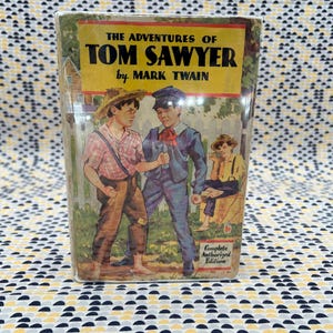 The Adventures of Tom Sawyer  - Mark Twain - Vintage Hardcover Book - Grosset and Dunlap