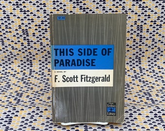 This Side Of Paradise - F. Scott Fitzgerald - Vintage Paperback Book - Charles Scribner's Sons Edition