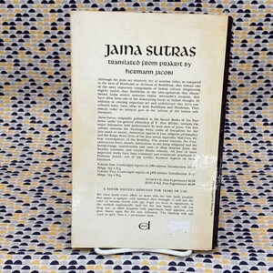 Jaina Sutras: Teil Eins Hermann Jacobi, Dolmetscher Vintage Taschenbuch Dover Editions, Inc. Edition Bild 2