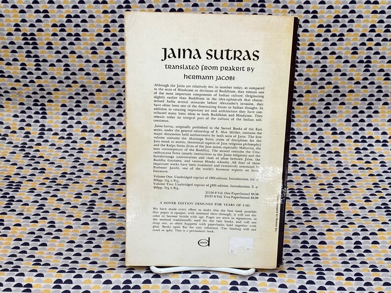Jaina Sutras: Teil Eins Hermann Jacobi, Dolmetscher Vintage Taschenbuch Dover Editions, Inc. Edition Bild 2