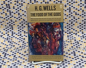 The Food of the Gods - H.G. Wells - Capa comum vintage - Edição popular da biblioteca de 50 centavos