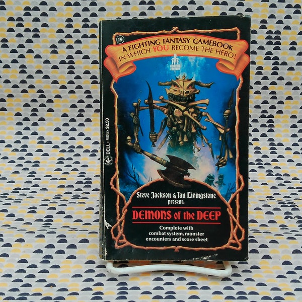 Demons of the Deep - Fighting Fantasy Gamebook #19 - Steve Jackson + Ian Livingstone  - CYOA - AD&D - Vintage Paperback Book - Dell Edition