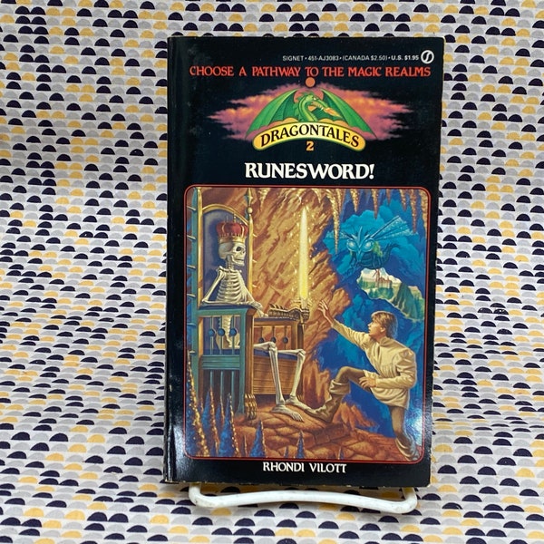 DragonTales #2 - Runesword! - Rhondi Vilott -CYOA - Vintage Paperback Book - RPG - Signet Books