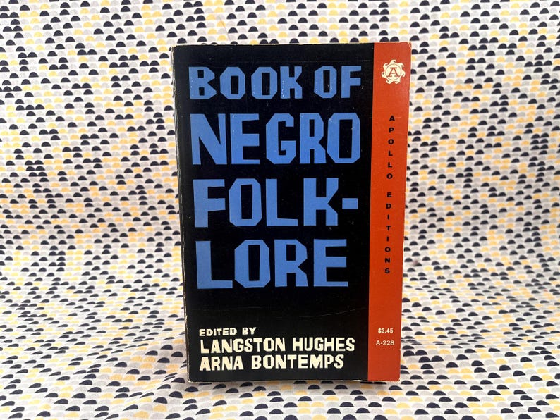 Libro de folclore negro - Editado por Langston Hughes y Arna Bontemps - Apollo Editions - Tapa blanda imagen 1