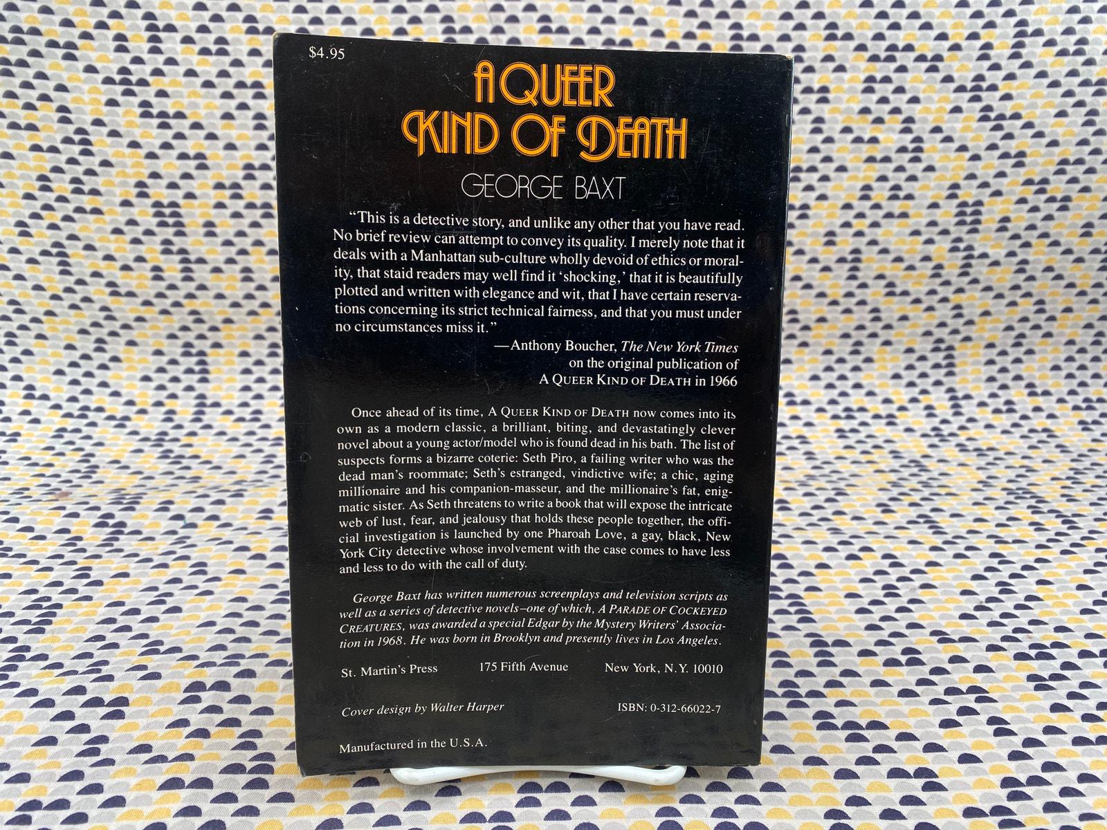 A Queer Kind of Death - George Baxt - St Martins Press - Paperback