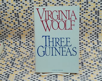 Three Guineas  - Virginia Woolf - Vintage Paperback Book - Harvest Books Edition