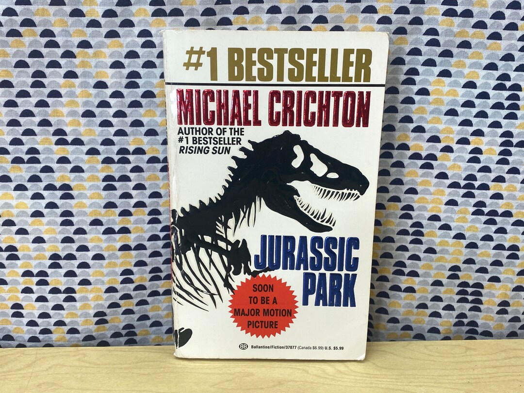 Jurassic Park Michael Crichton Vintage Paperback Book - Etsy