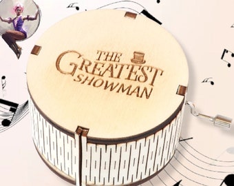 The Greatest Showman Music Box A Million Dreams Theme Music Chest Wooden Engraved Handmade Vintage Gift Greatest Showman gifts