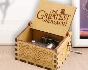 The Greatest Showman Music Box A Million Dreams Song Music Chest Gravé fait à la main Cadeau Anniversaire Noël Anniversaire de mariage Personnalisable