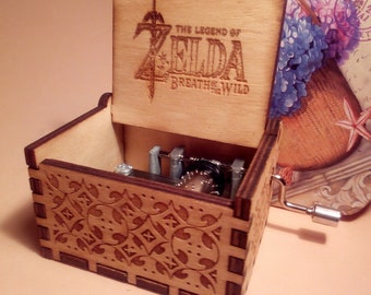 Retro Holz Handkurbel Graviert Handgemachte Musik Box Craft Spielzeug Geschenk