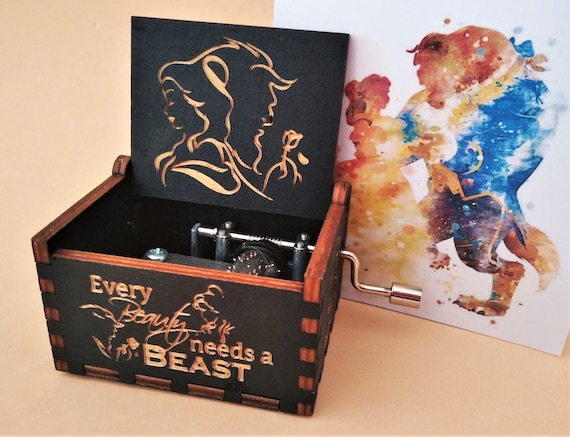 The Beauty and the Beast Music Box Theme Music Chest Wooden