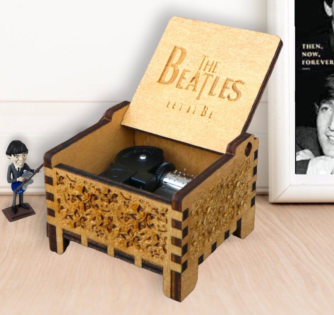 The Beatles Music Box LET IT BE Song Theme Music Chest Wooden Etsy