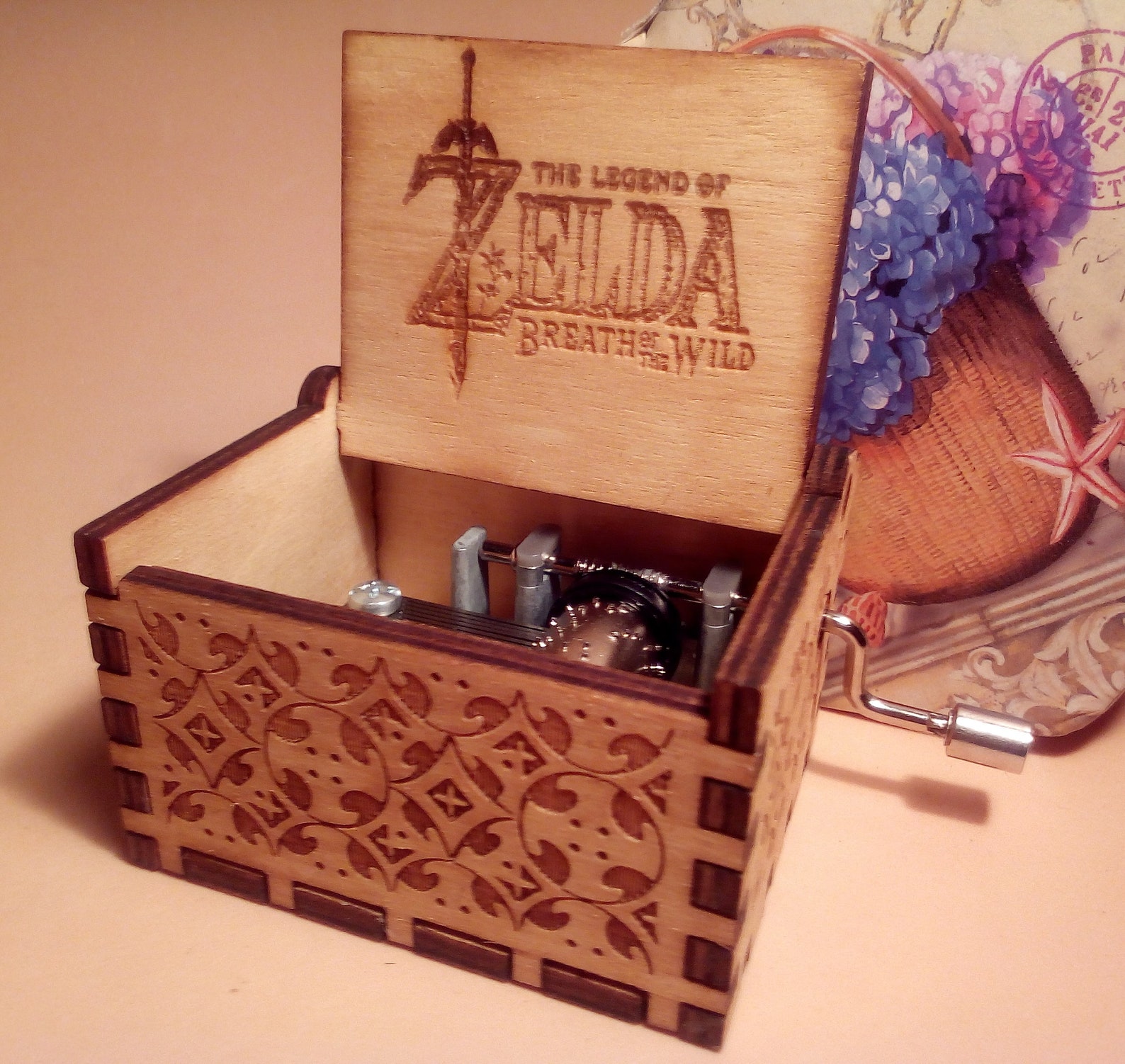 Zelda Music Box Theme Music Chest Wooden Engraved Handmade Etsy