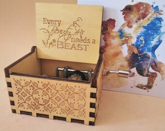 Cuzit Holz Handkurbel Beauty und The Beast Thema Music Box Holz Spielzeug Spieluhr Cuzit Holz Handkurbel Beauty und The Beast Thema Music Box Holz Spielzeug Spieluhr