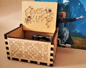 The Sound of Music Music Box EDELWEISS Theme Merry Christmas Music Chest Wooden Engraved Handmade Vintage Gift