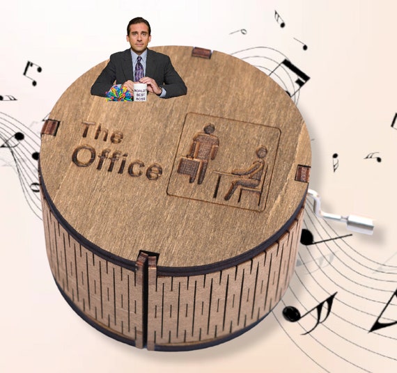 The Office Music Box Theme Music Chest Wooden Engraved Etsy