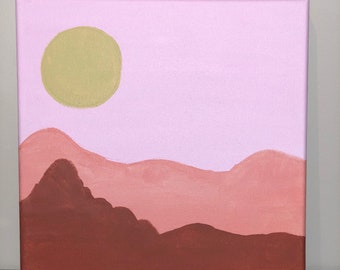 Boho Style Sunset Painting