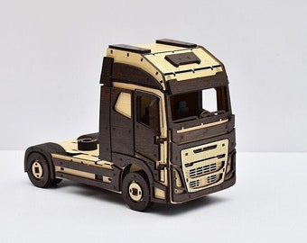 Truck 3DBRT Wooden model 3D Constructor Wood Kids Puzzle Building Game Wood model car Truck wood assembled toy Car wood tractor unit