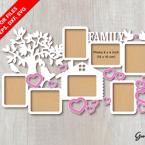 Family Tree Photo Frames Dxf - Etsy