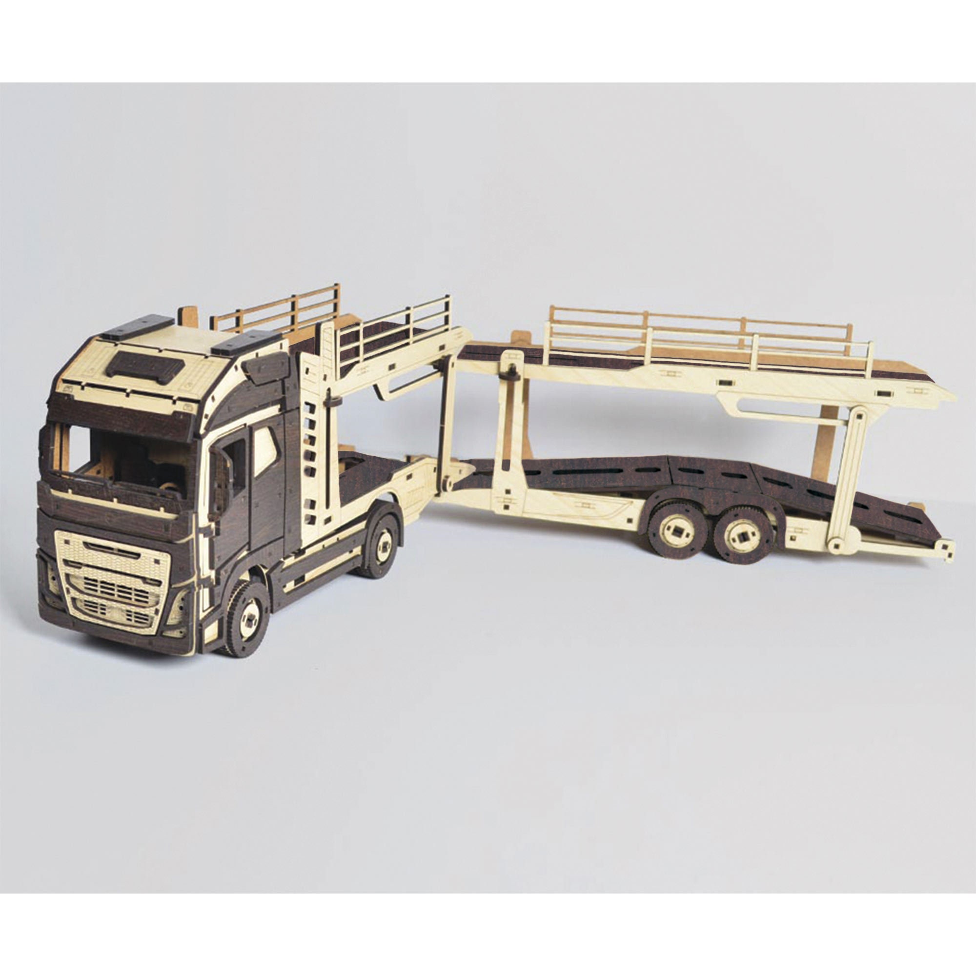 Car Transporter 3DBRT Wood Model 3D Constructor Kit Wood Puzzle