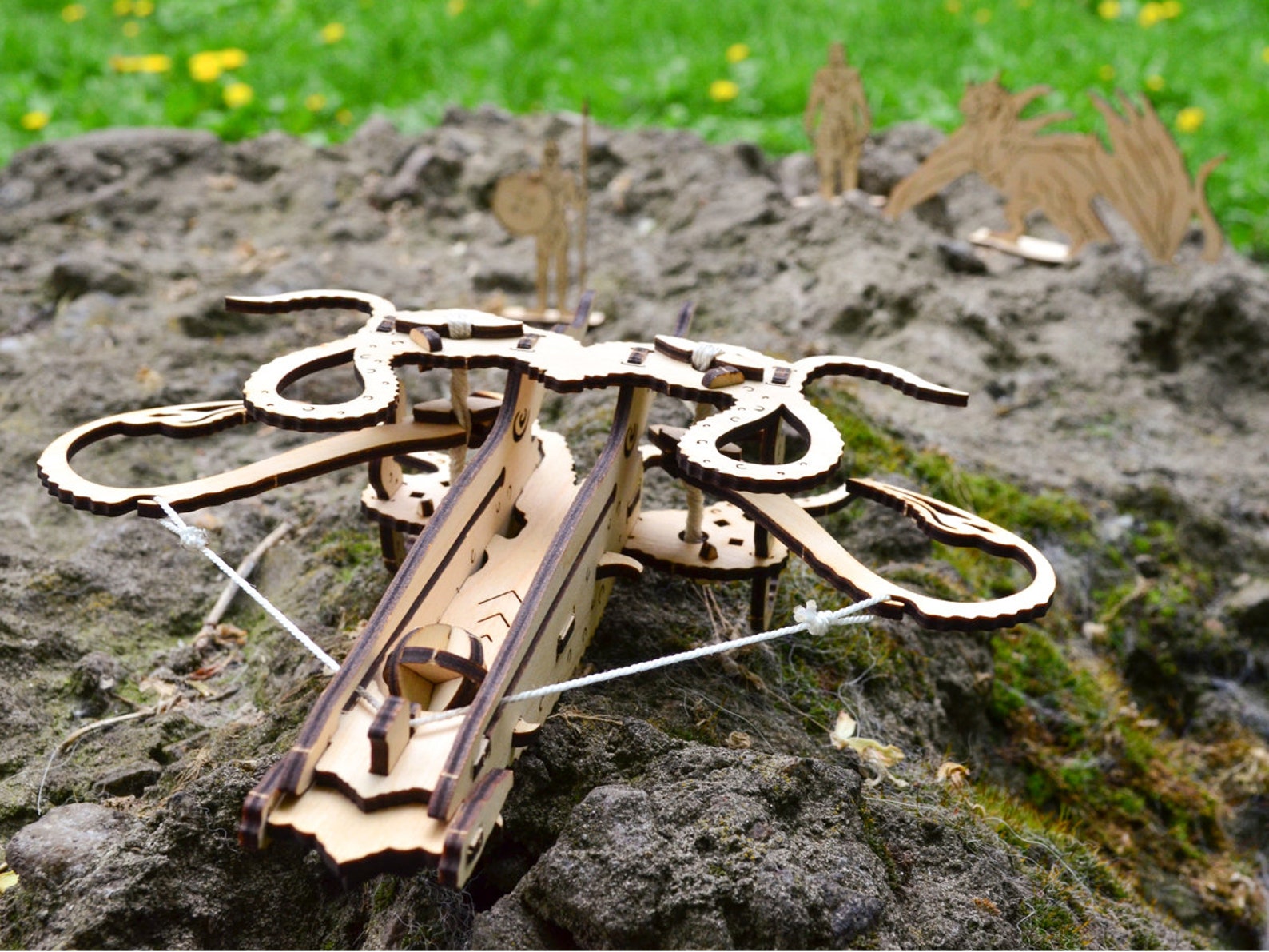 Laser Cut Files Ballista 3D Puzzle Game Vector File Wood Etsy