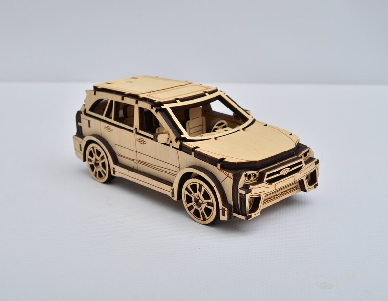 Laser cut files 3.7mm Wood Jeep 3D Car Vector file DXF EPS PDF Etsy