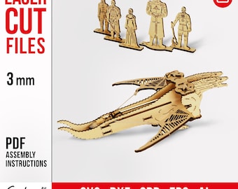 Laser Cut Ballista Model, 3D Wooden Puzzle, DIY Catapult (Digital Download)