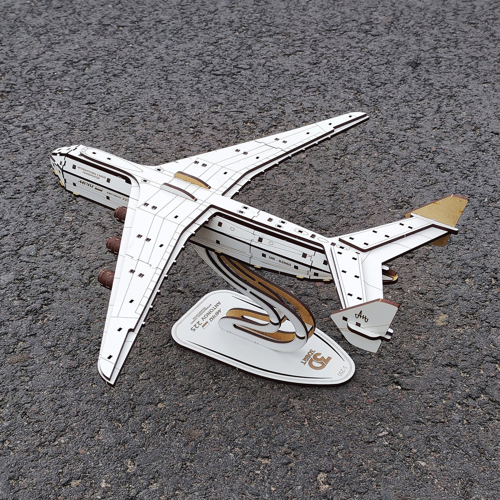 Wooden 3D Aircraft Model Mriya AN-225 3DBRT | Model Plane Kit