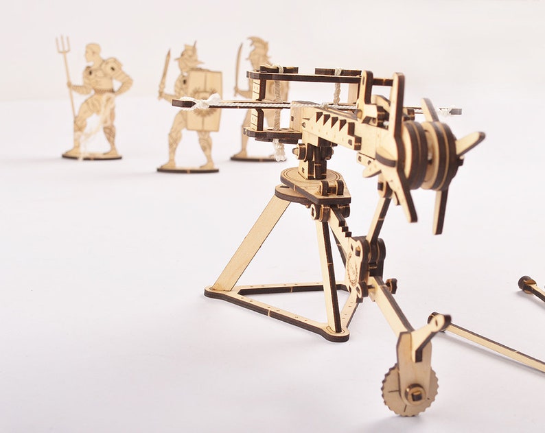 Catapult SVG Laser Cut Files Dxf Eps Cdr Pdf Trebuchet 3d Etsy