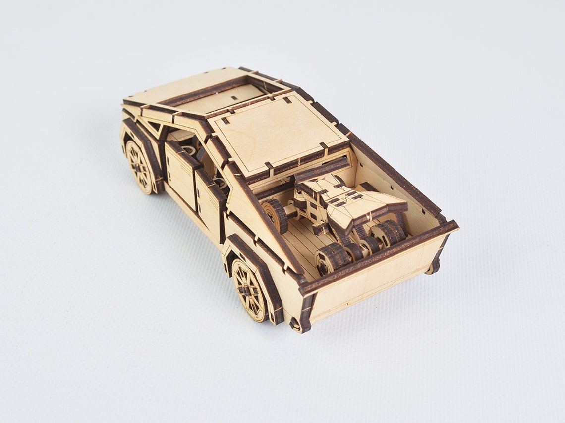 Laser cut files 3.7 mm wooden model car Cybermotorbike and Etsy