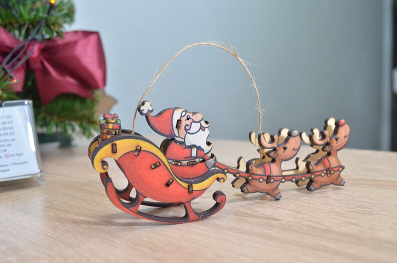 Download Laser cut files 3D Christmas ornament vector file Santa Claus | Etsy