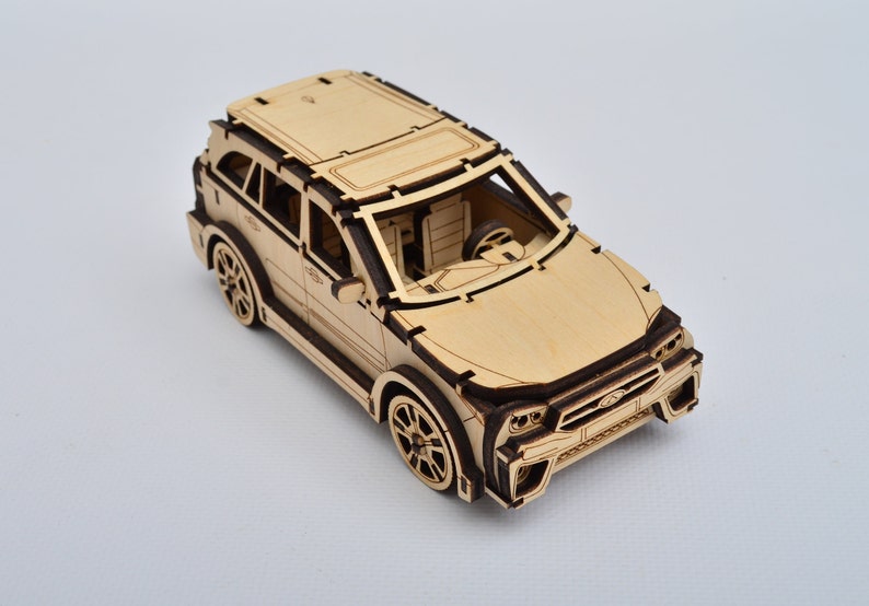 Laser cut files 3.7mm Wood Jeep 3D Car Vector file DXF EPS PDF Etsy