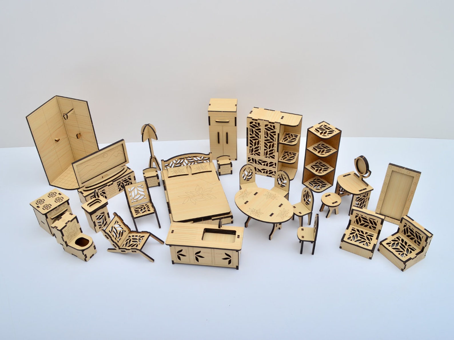 Vector file of Doll Furniture for House Miniature Wooden | Etsy