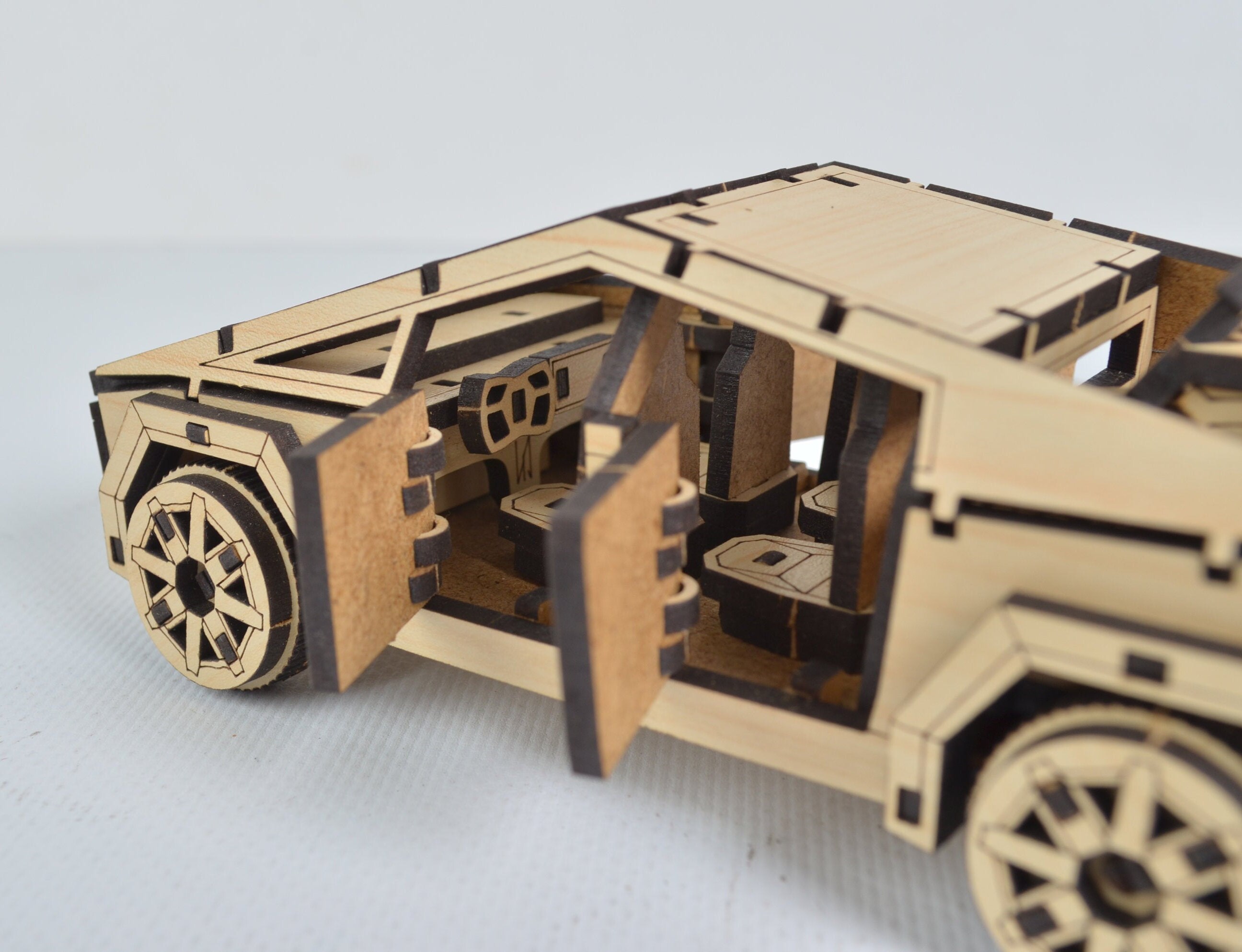 Laser cut files 3.7 mm wooden model car Cybermotorbike and Etsy