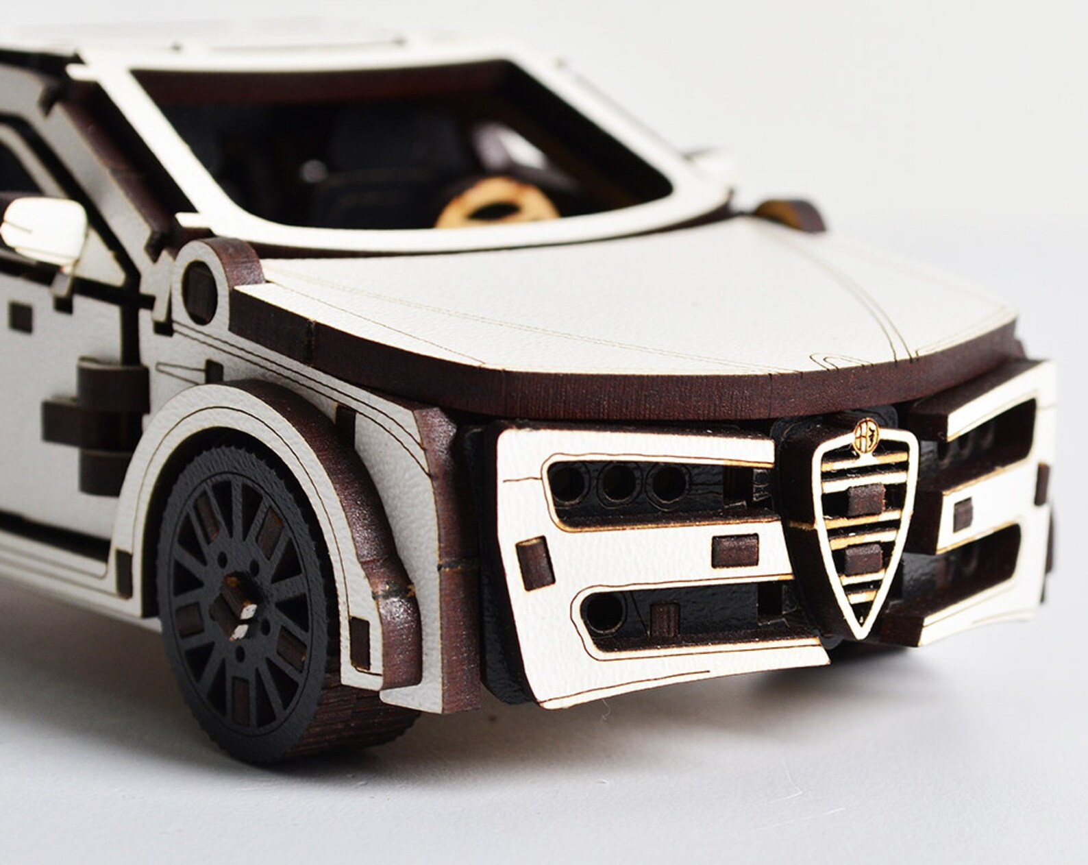 Fichiers découpés au laser 3mm Wood 3D Model Car Alfa fichier Etsy