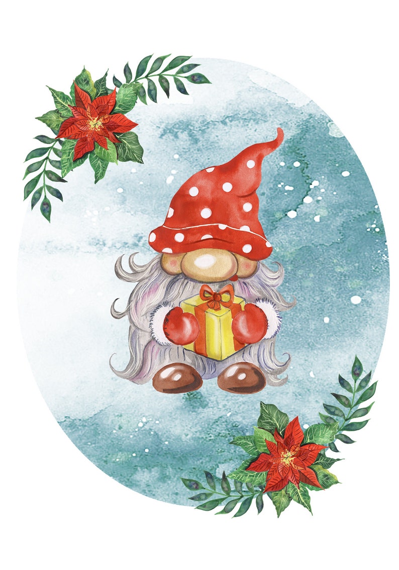 Download Christmas gnomes clipart. Watercolor Scandinavian gnomes ...
