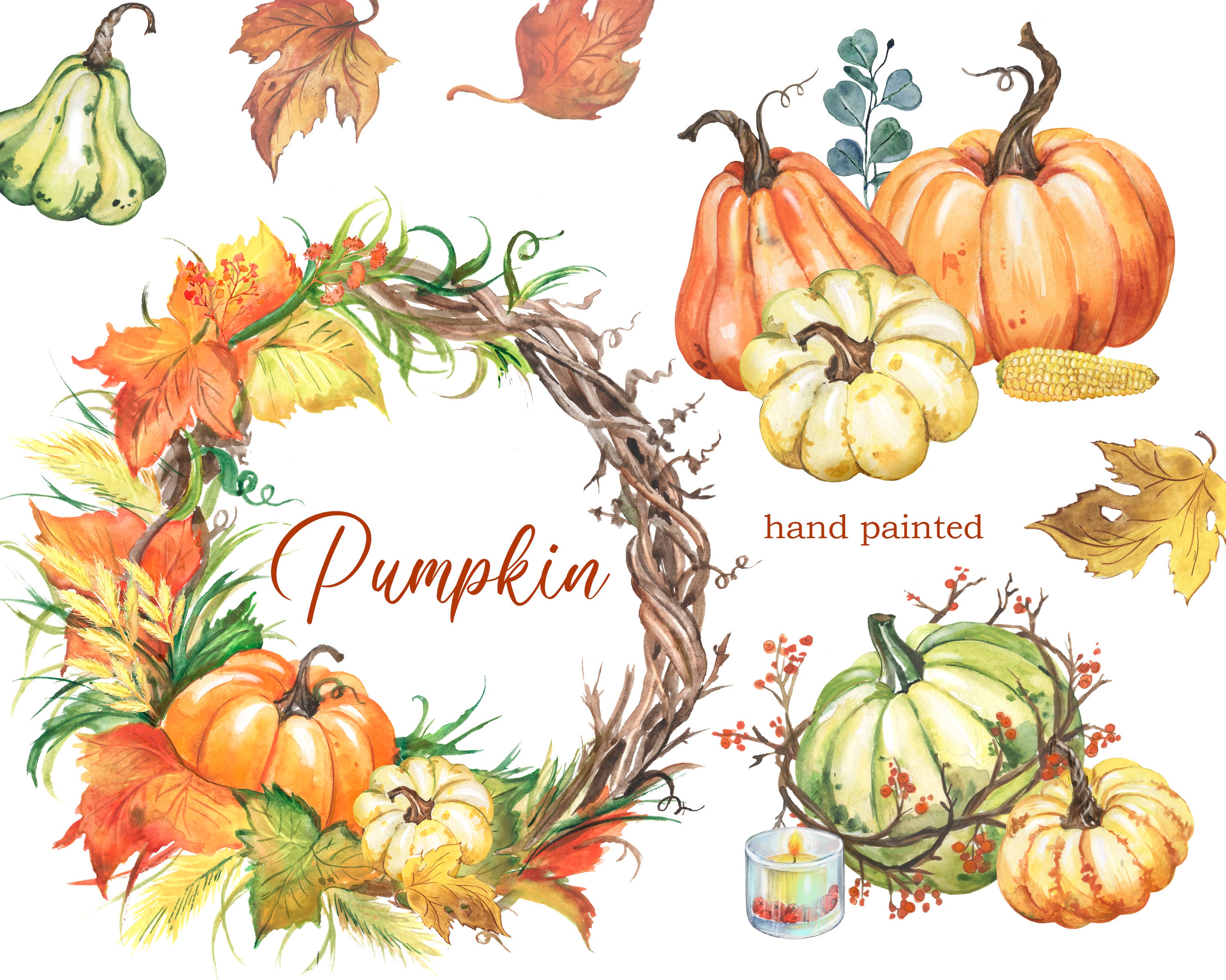EKOREST Gartenflagge 'Happy Fall' – Aquarell-Kürbisse, Doppelseitig, 31,8x45,7 Cm | Herbstdeko Für Garten, Hof & Terrasse