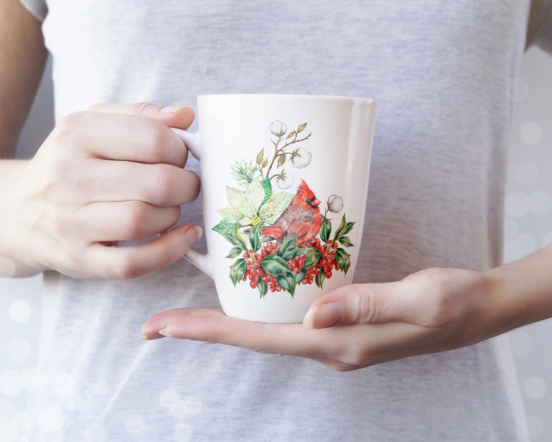 Aquarell Weihnachten Clipart. Wintervogel. Holly Beeren Holly | Etsy