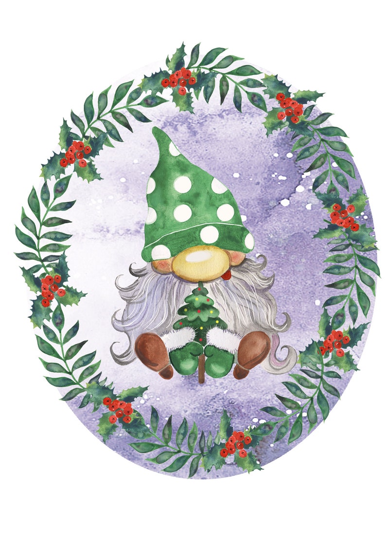 Download Christmas gnomes clipart. Watercolor Scandinavian gnomes ...