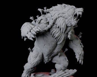 Giant Bear or Druid Wild Shape Miniature for D&D, Dungeons and Dragons, Pathfinder and many other tabletop games