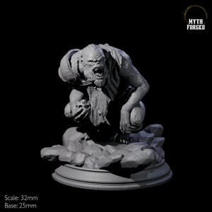 Walgelijke Troglodyte Miniature B voor D&D, Dungeons and Dragons, Pathfinder en vele andere tafelspellen