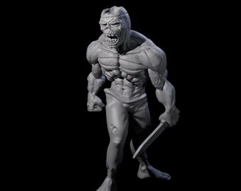 Roaming Zombie B Miniature for D&D, Dungeons and Dragons, Pathfinder and many other tabletop games