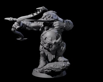Ogro deformado Una miniatura para D&D, Dungeons and Dragons, Pathfinder y muchos otros juegos de mesa