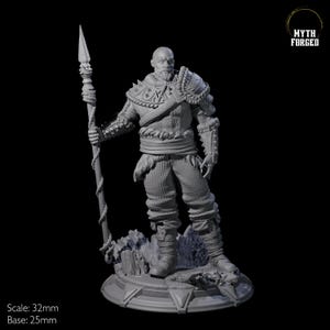 Stoic Northman Tribesman Warrior Miniature for D&D, Dungeons and Dragons, Pathfinder and many other tabletop games