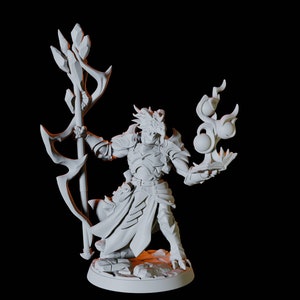 Dragonborne Wizard, Sorcerer Miniature for D&D, Dungeons and Dragons, Pathfinder and many other tabletop games