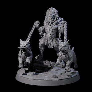 Strong Keeper of the Lions Miniature for D&D, Dungeons and Dragons, Pathfinder and many other tabletop games