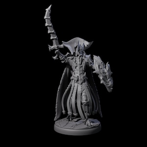 Royal Dark Elf Knight Champion Miniature for D&D, Dungeons and Dragons, Pathfinder and many other tabletop games