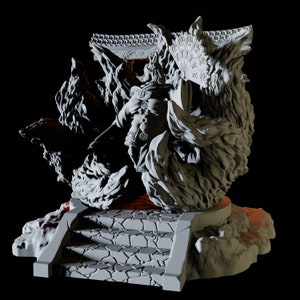 Female Kitsune Sorcerer Miniature for D&D, Dungeons and Dragons, Pathfinder and many other tabletop games