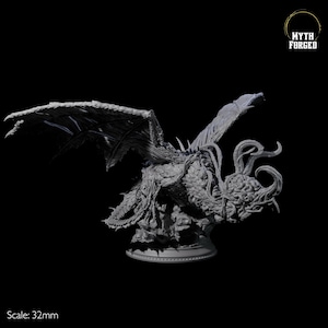 Elder Brain Dragon Miniature for D&D, Dungeons and Dragons, Pathfinder and many other tabletop games