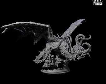 Miniatura de dragón con cerebro anciano para D&D, Dungeons and Dragons, Pathfinder y muchos otros juegos de mesa